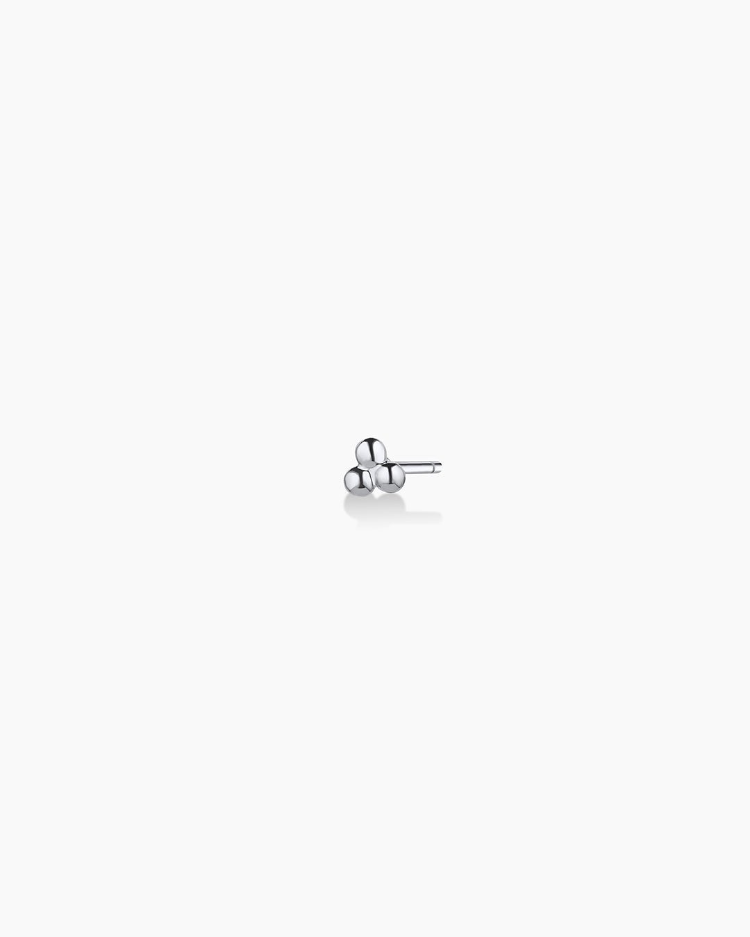 Bali Stud || option::Rhodium Plated