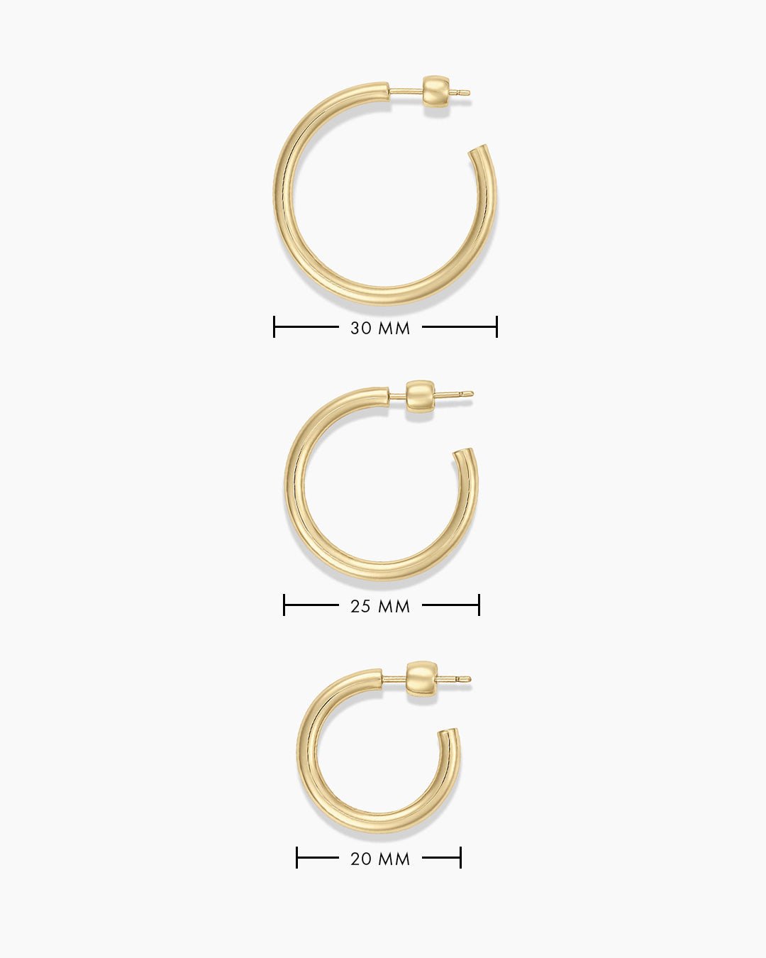 14k Gold Carter Hoops