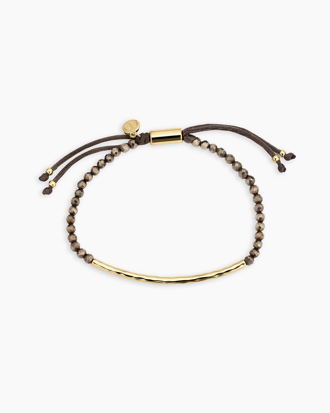 Power Gemstone Bracelet for Strength || option::18k Gold Plated, Pyrite