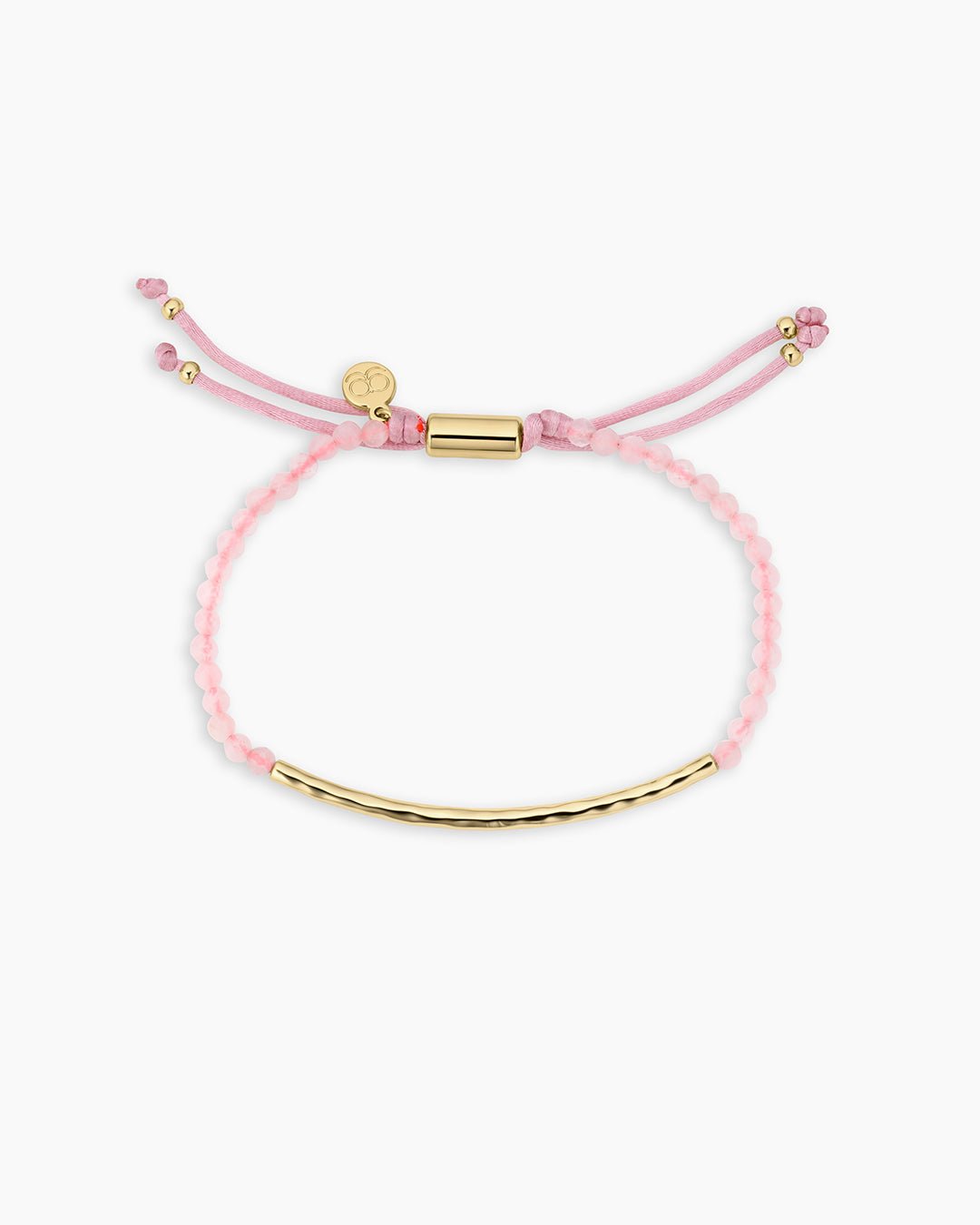 Power Gemstone Bracelet for Love || option::18k Gold Plated, Rose Quartz