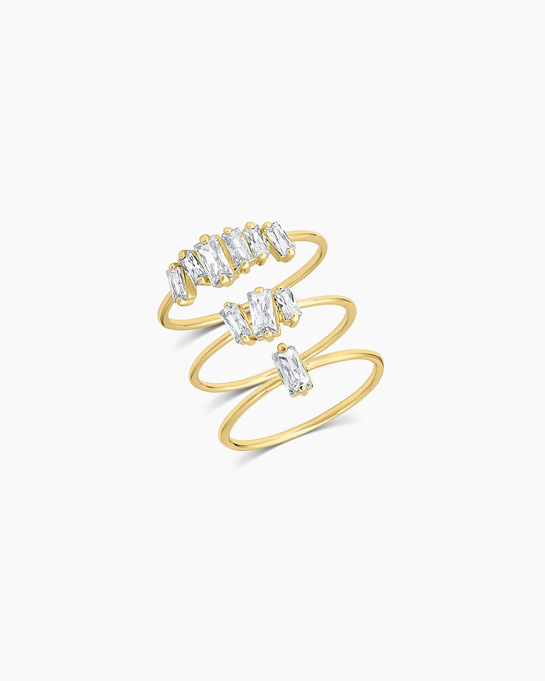 Amara Ring set || option::18k Gold Plated