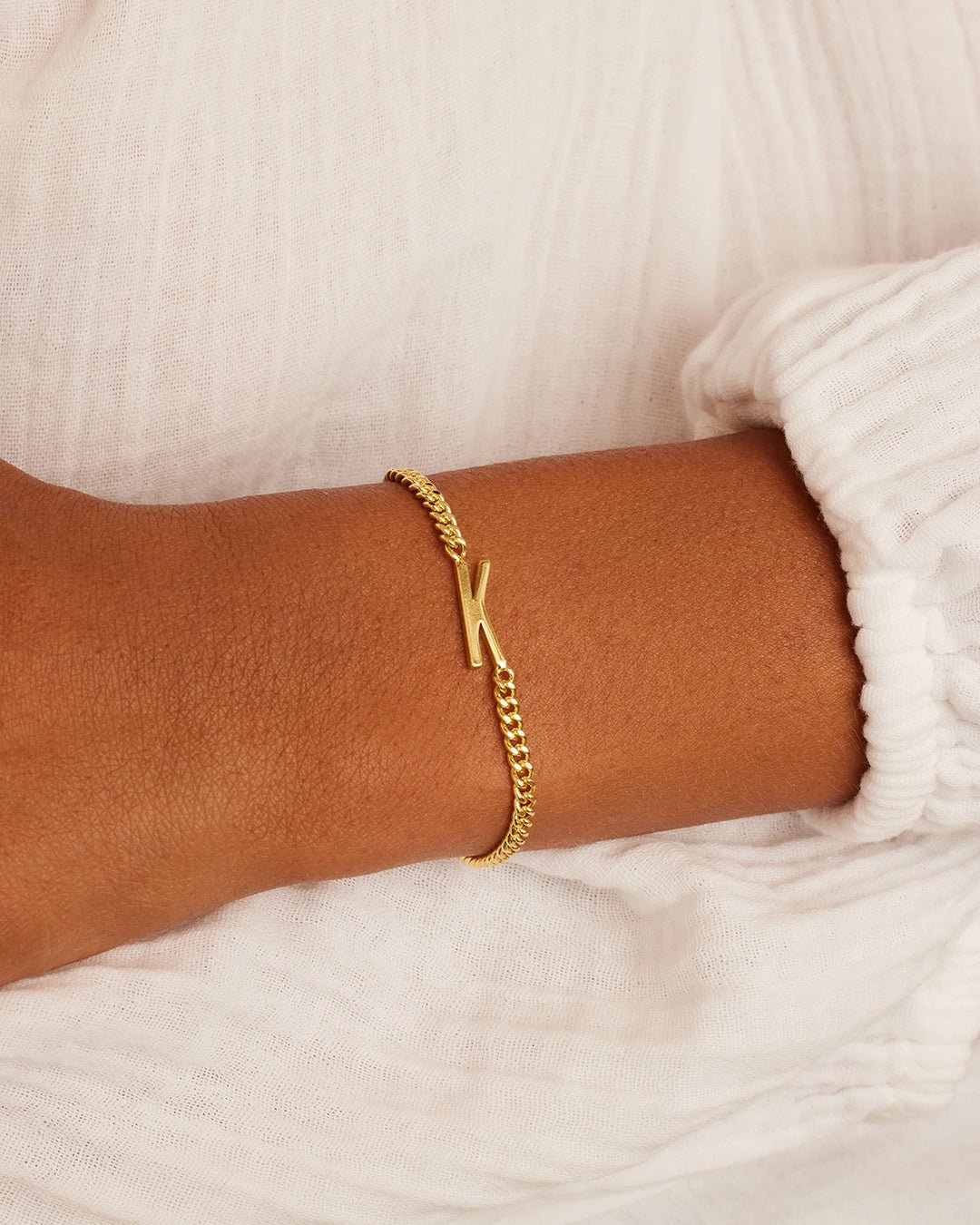 Wilder Alphabet Bracelet Alphabet Bracelet #K || option::18k Gold Plated, K