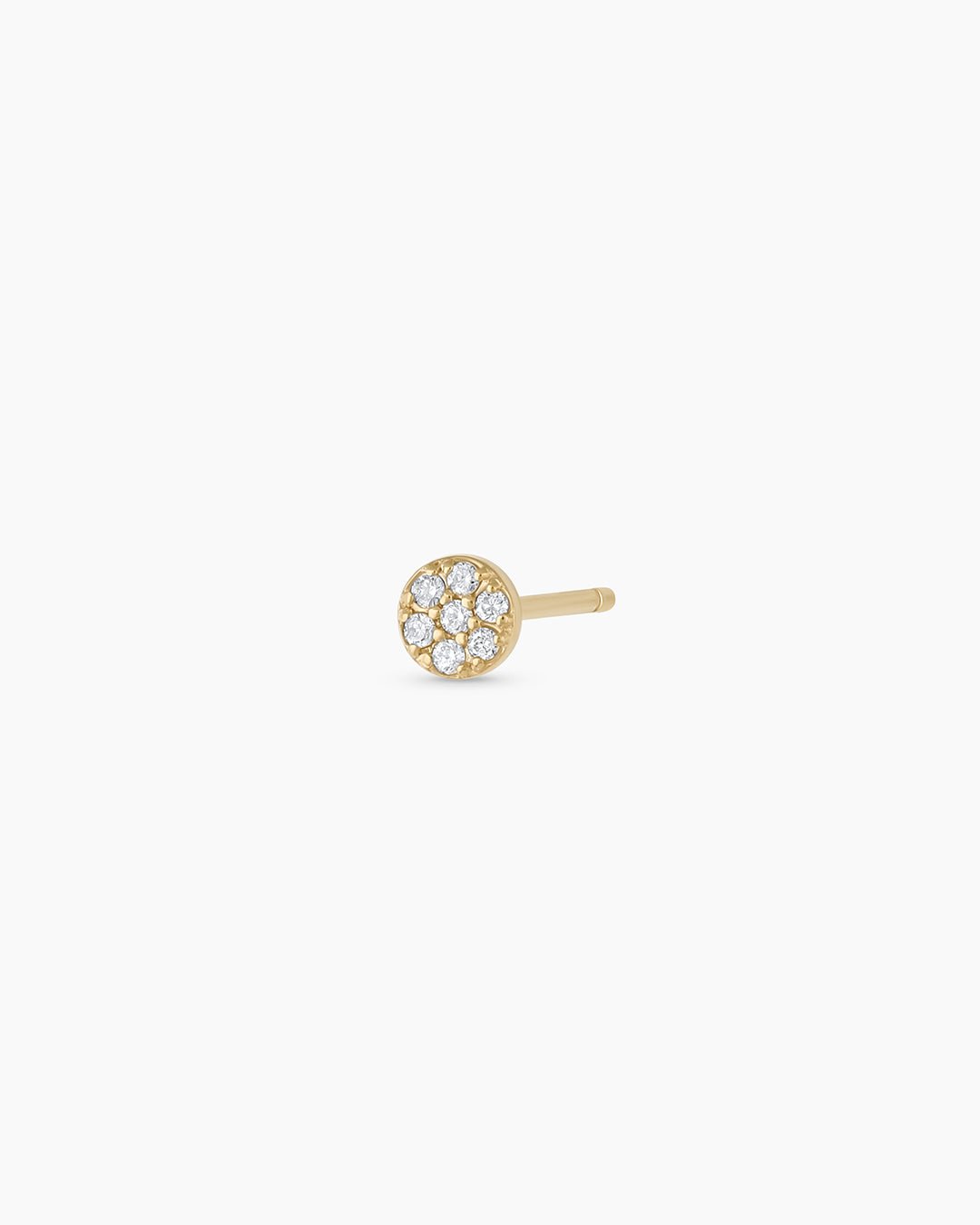 Diamond Pave Studs || option::14k Solid Gold