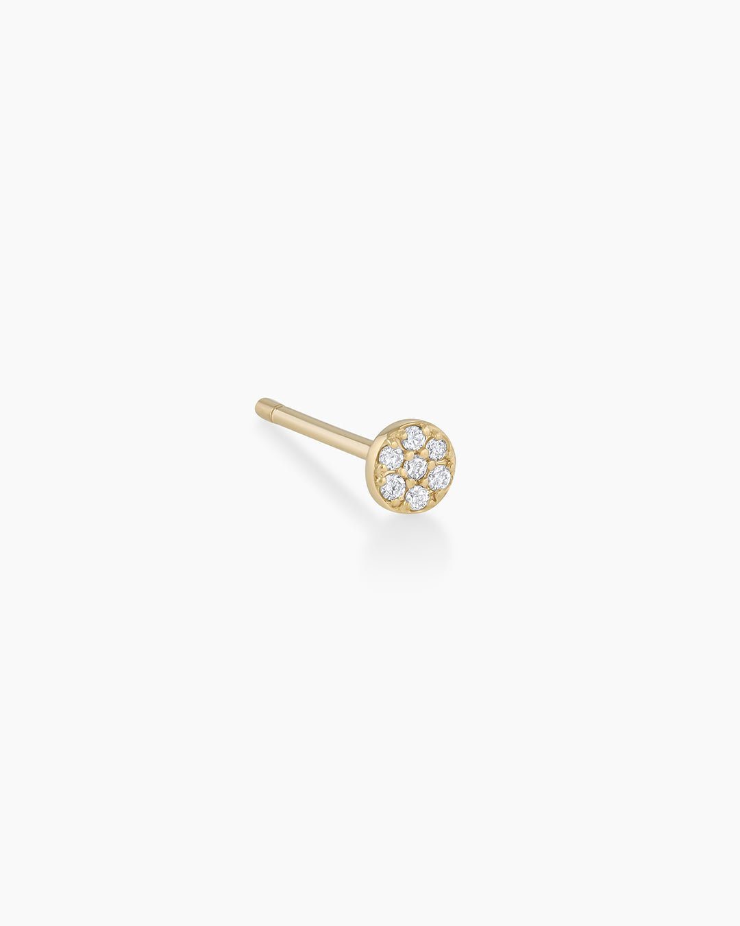 Diamond Pave Studs || option::14k Solid Gold