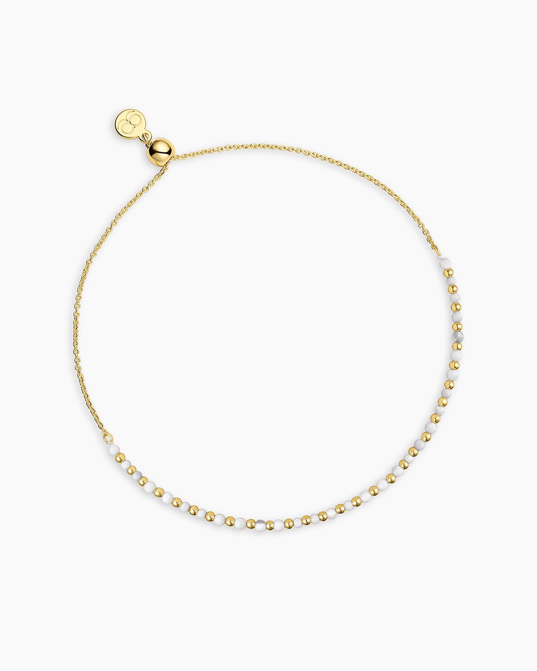 Power Gemstone Brooks Bracelet for Calming || option::18k Gold Plated, Howlite