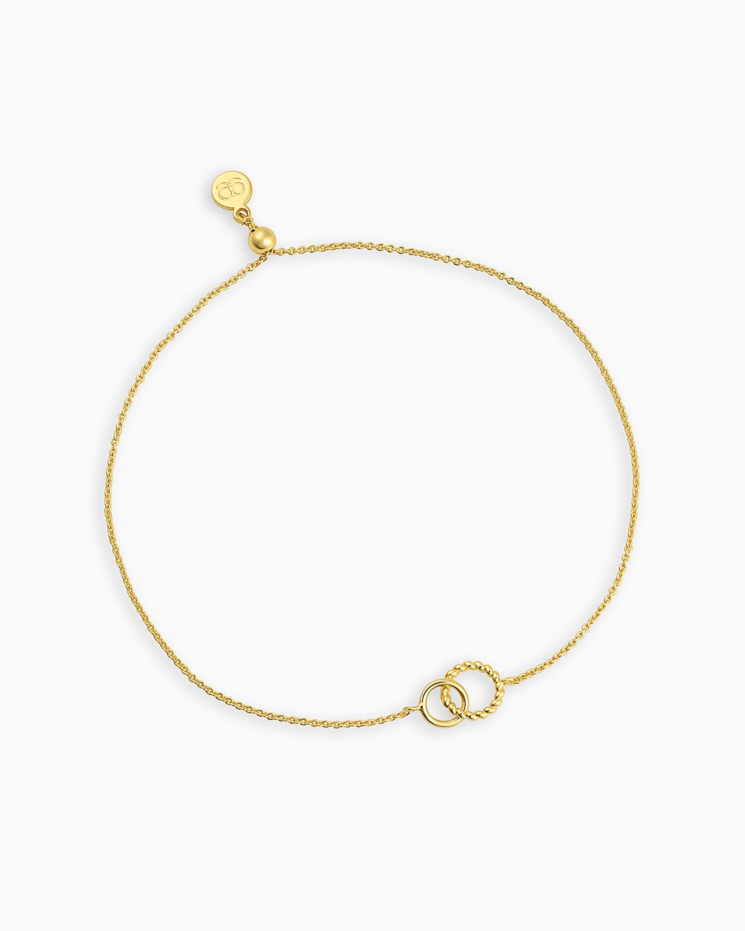 Crew Charm Bracelet link bracelet circle bracelet adjustable bracelet || option::18k Gold Plated