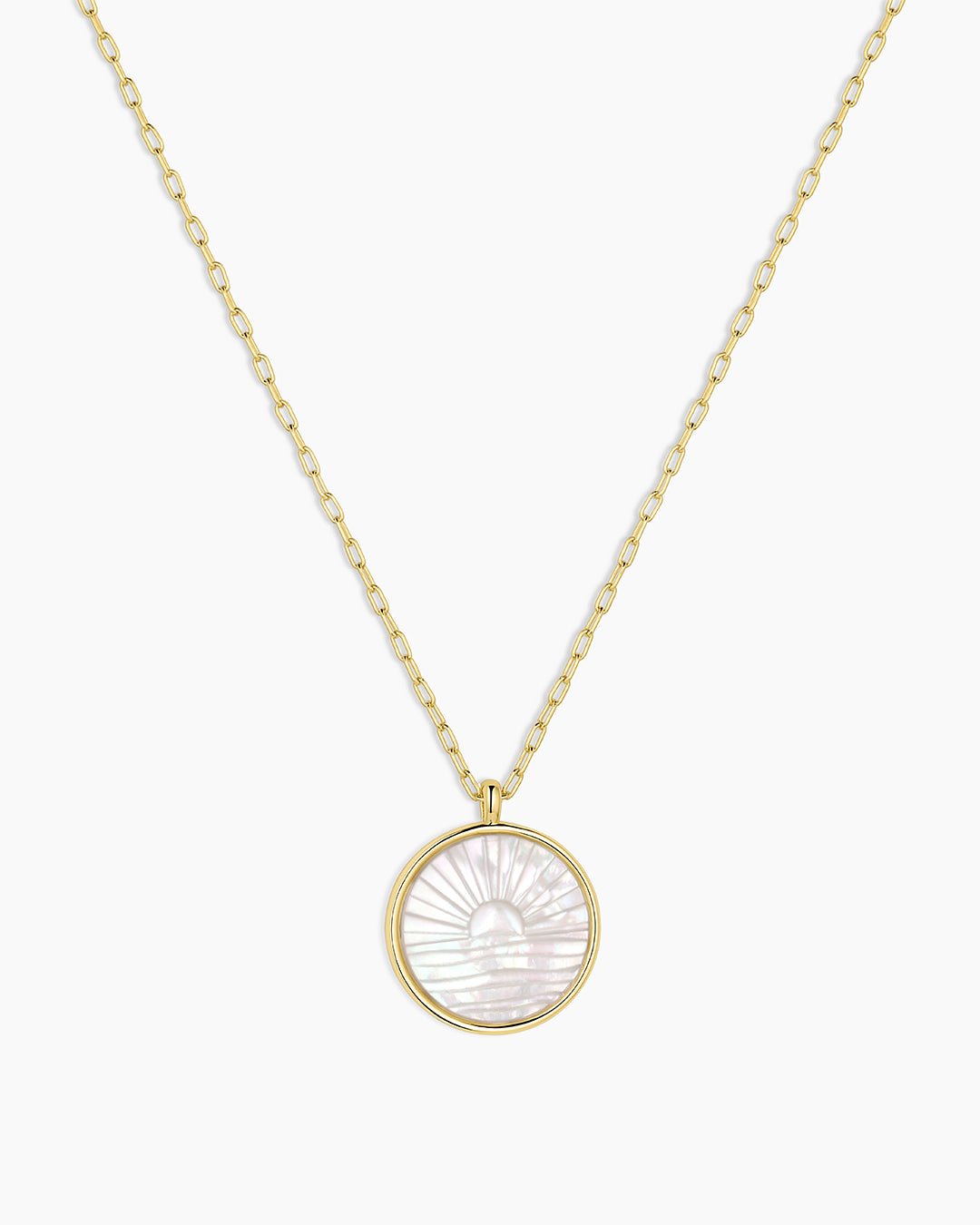 Sunset Etched Necklace || option::18k Gold Plated