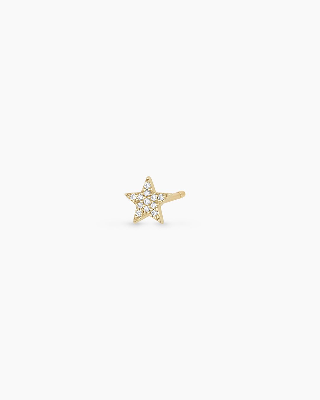 Diamond Star Stud || option::14k Solid Gold