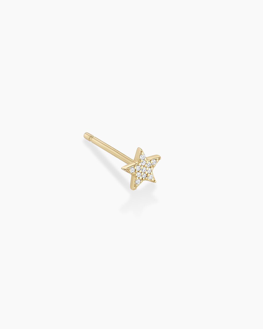 Diamond Star Stud || option::14k Solid Gold