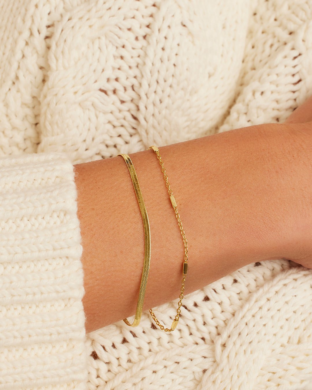 Tatum Bracelet || option::18k Gold Plated