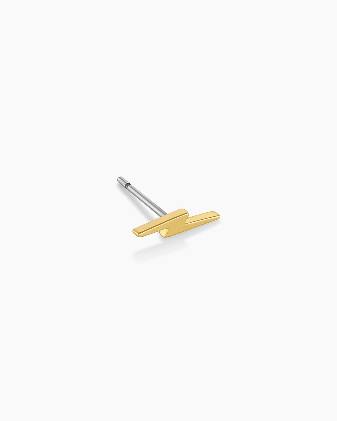 Lightning Charm Stud || option::18k Gold Plated, Lightning