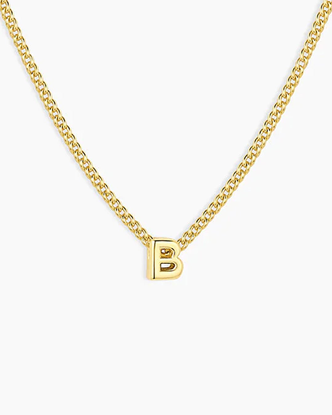 Wilder Mini Alphabet Necklace || option::18k Gold Plated, B