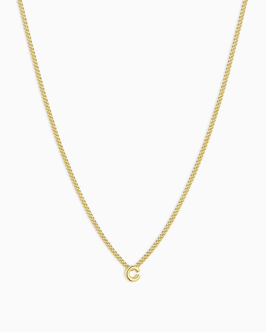 Wilder Mini Alphabet Necklace || option::18k Gold Plated, C