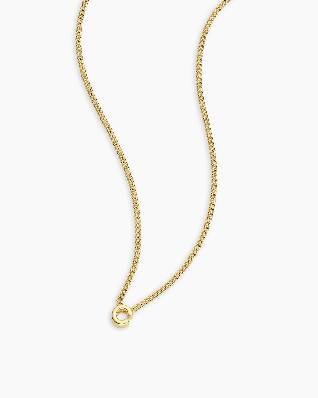 Wilder Mini Alphabet Necklace || option::18k Gold Plated, C