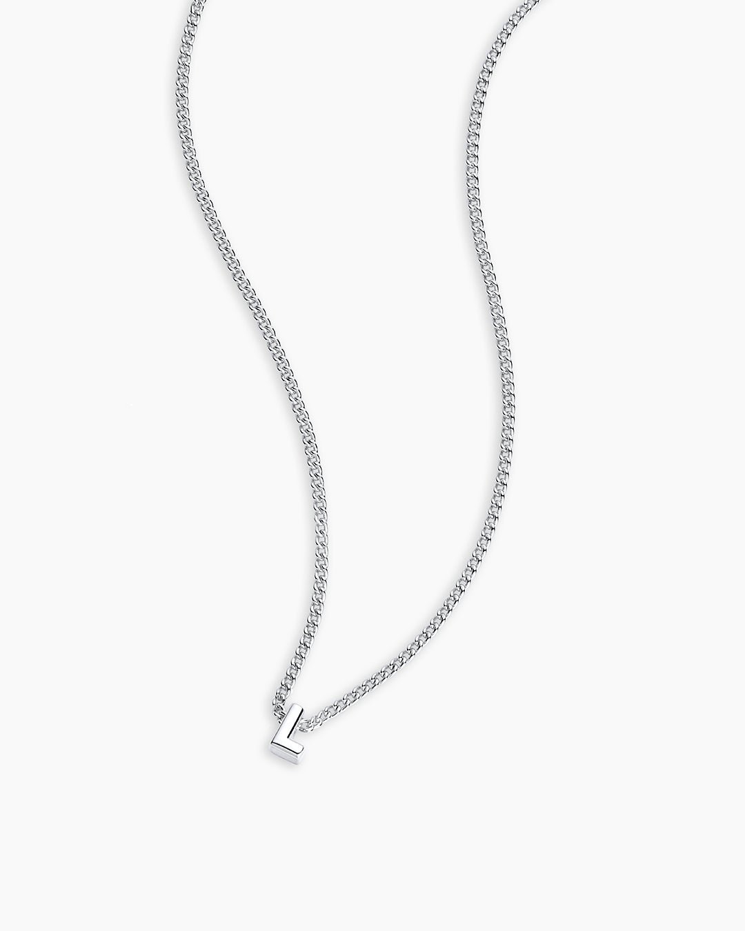 Wilder Mini Alphabet Necklace || option::Silver Plated, L