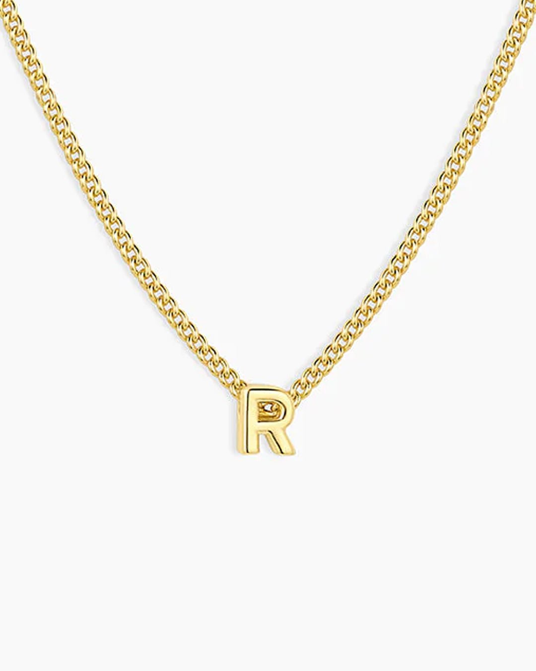 Wilder Mini Alphabet Necklace || option::18k Gold Plated, R