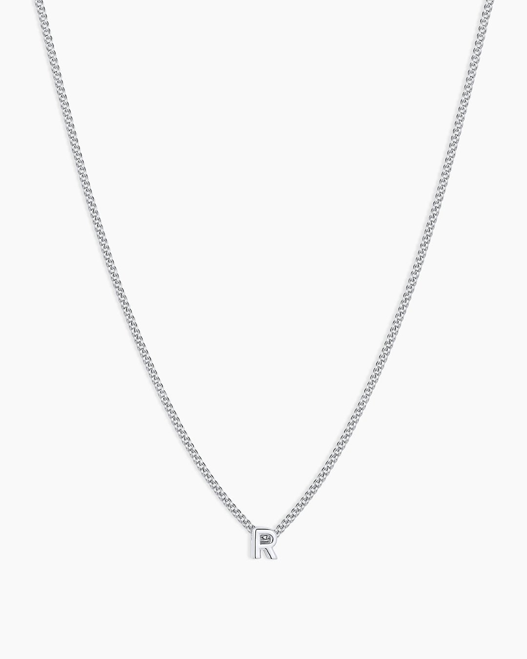 Wilder Mini Alphabet Necklace || option::Silver Plated, R