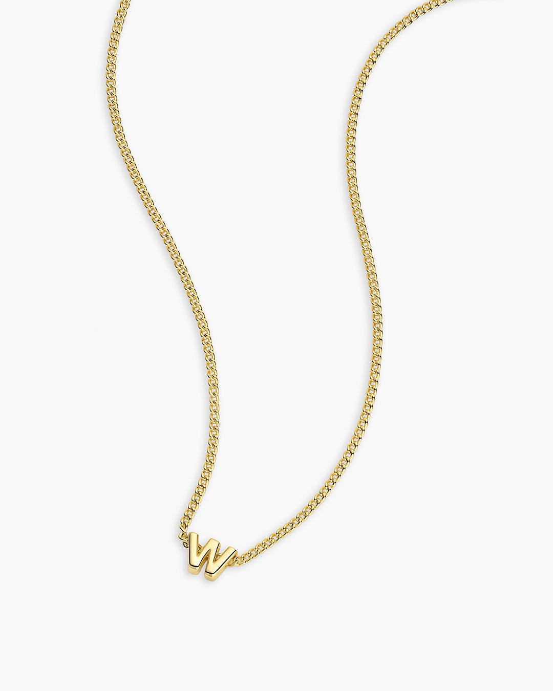 Wilder Mini Alphabet Necklace || option::18k Gold Plated, W