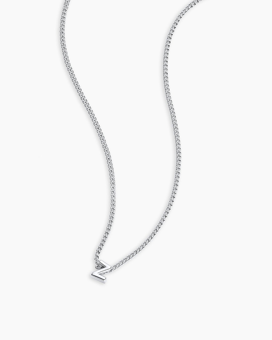 Wilder Mini Alphabet Necklace || option::Silver Plated, Z