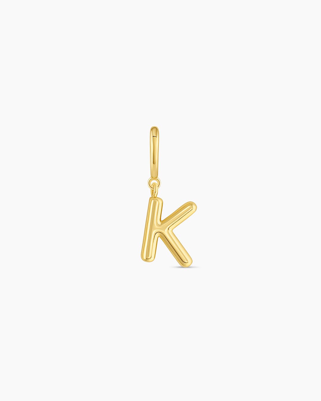 Alphabet Helium Parker Charm #K || option::18k Gold Plated, K