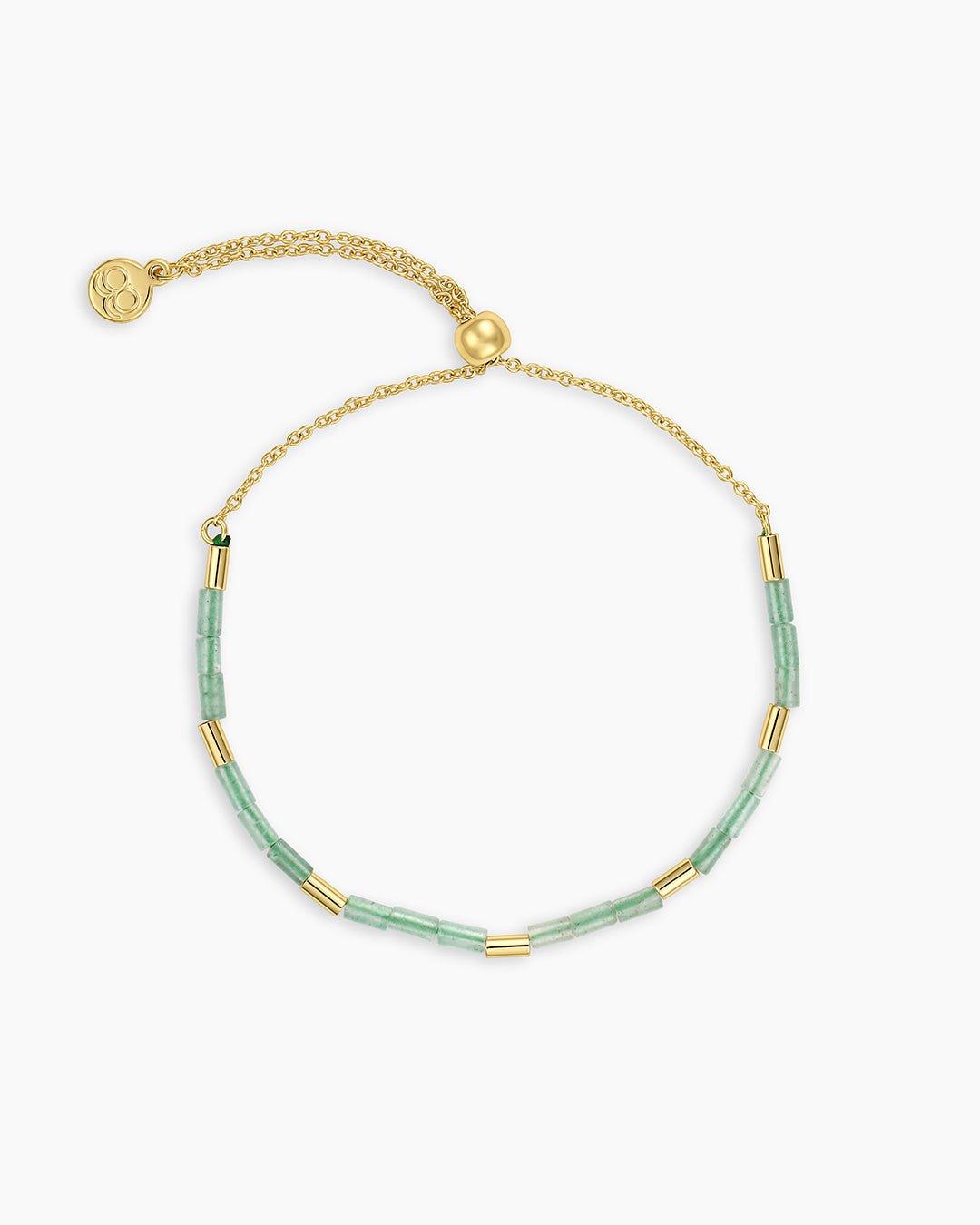 Power Gemstone Tatum Bracelet || option::18k Gold Plated, Aventurine