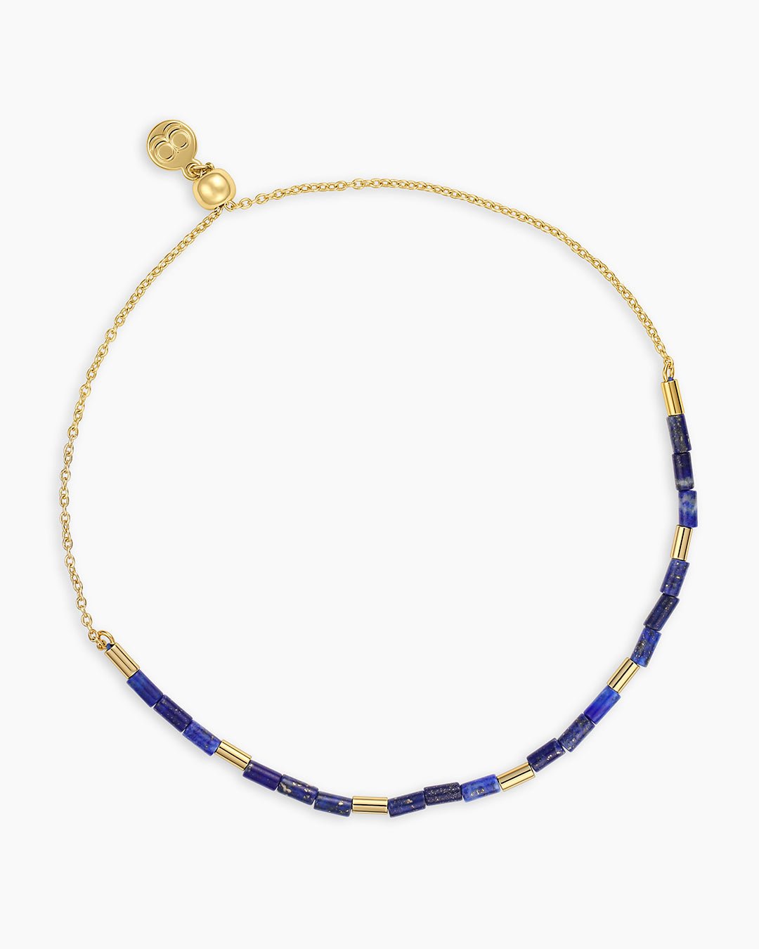 Power Gemstone Tatum Bracelet || option::18k Gold Plated, Lapis