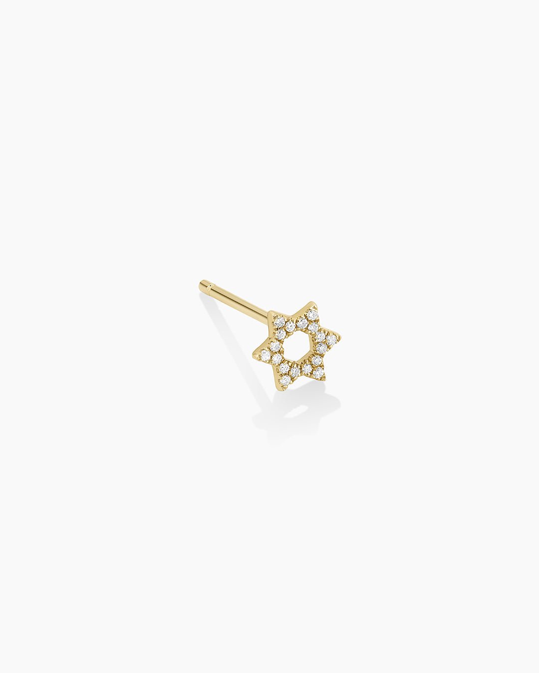 Diamond Star of David Studs || option::14k Solid Gold