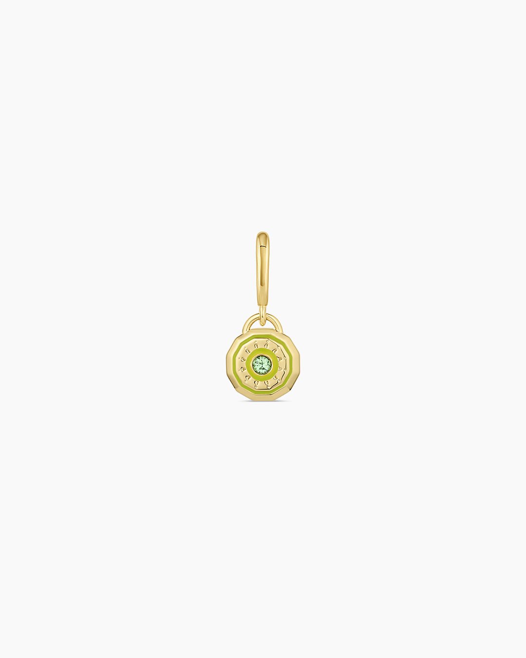 Birthstone Parker Charm || option::18k Gold Plated, Peridot - August