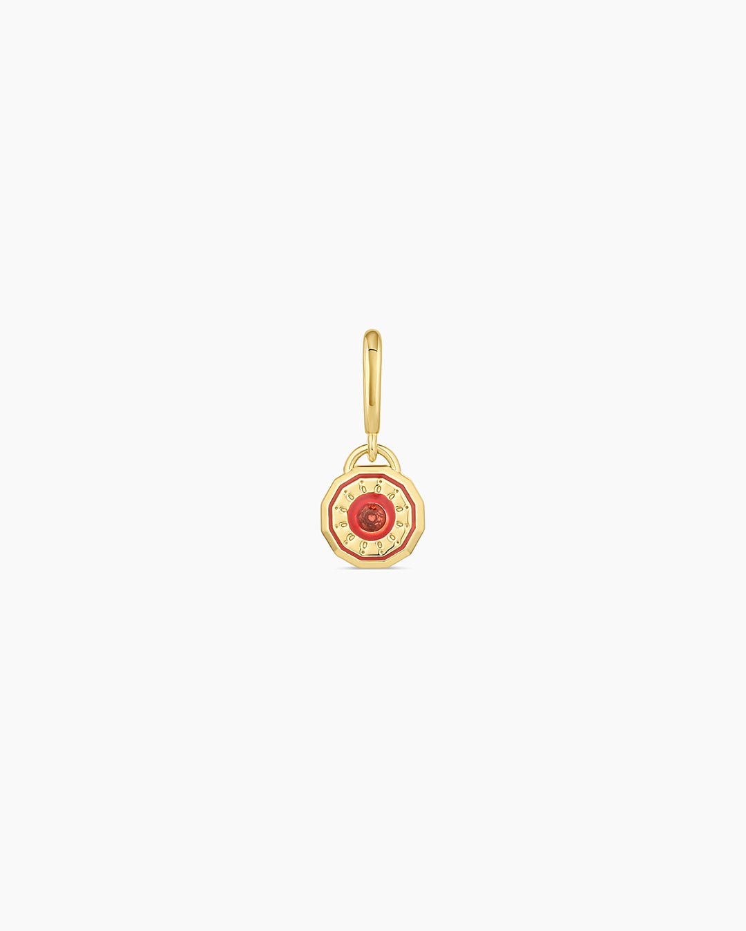 Birthstone Parker Charm || option::18k Gold Plated, Ruby - July