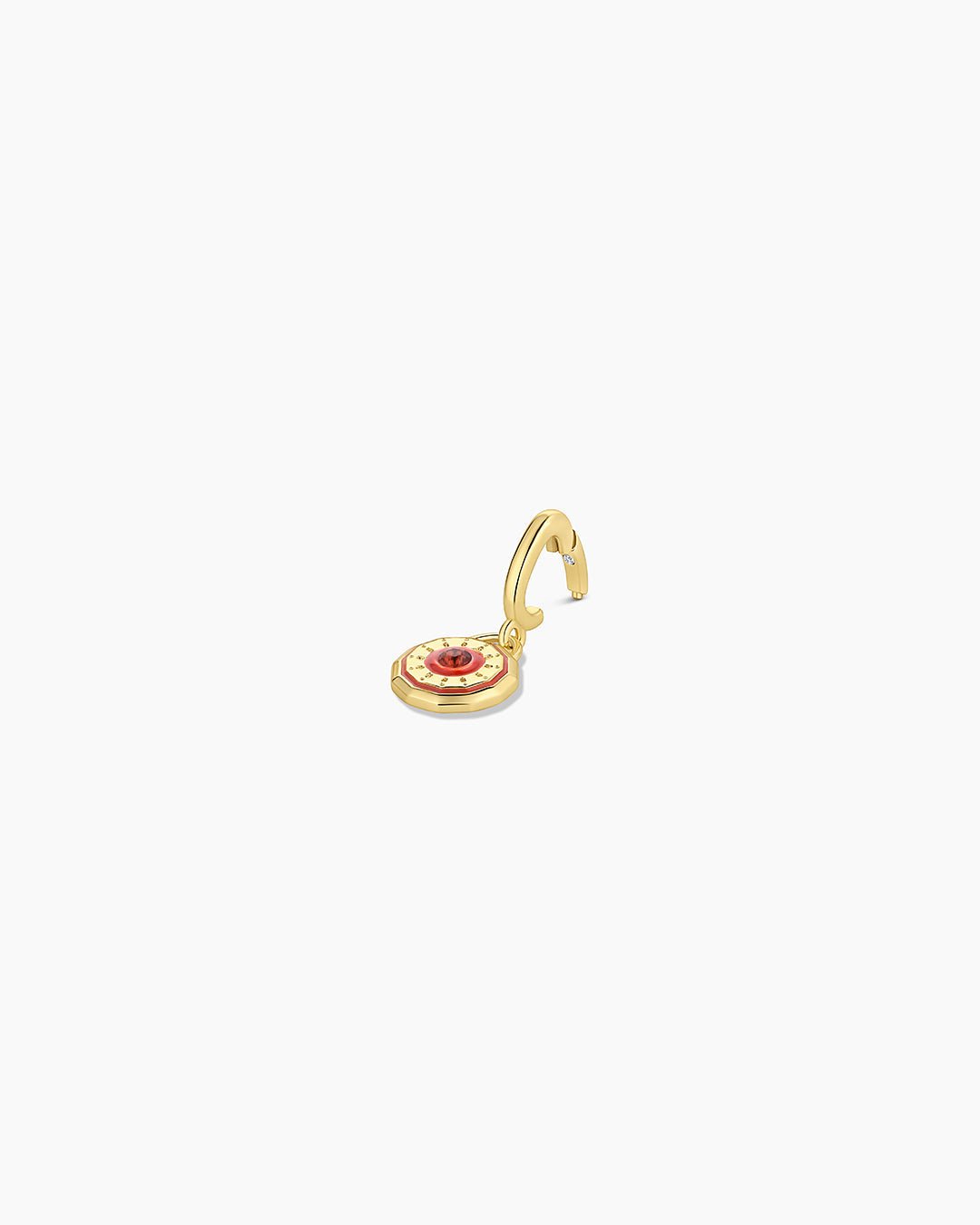 Birthstone Parker Charm || option::18k Gold Plated, Ruby - July