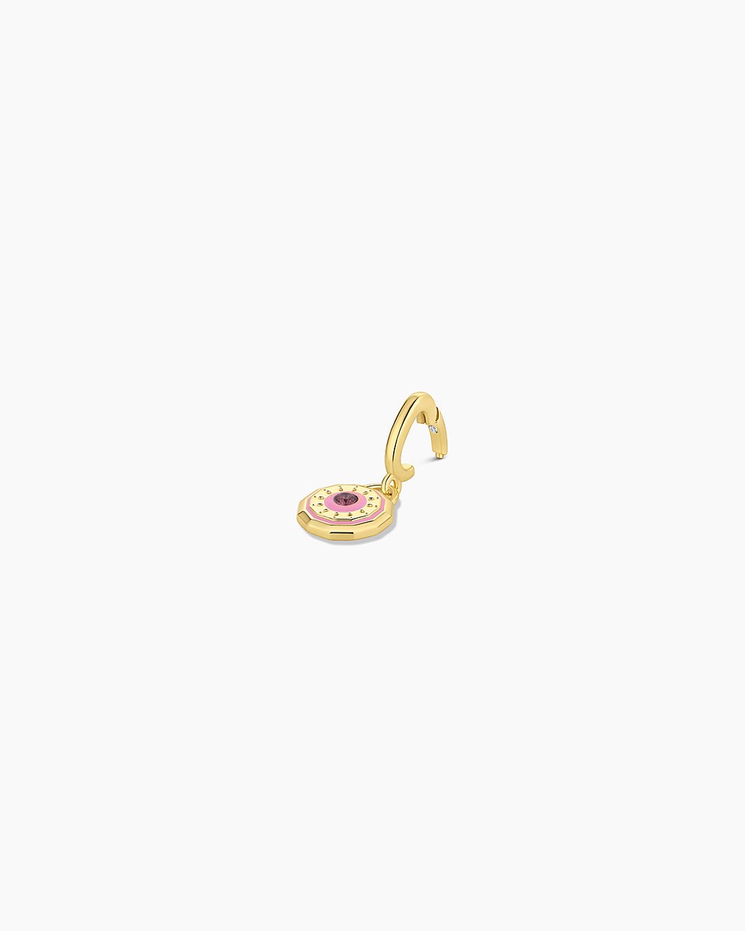 Birthstone Parker Charm || option::18k Gold Plated, Pink Tourmaline - October