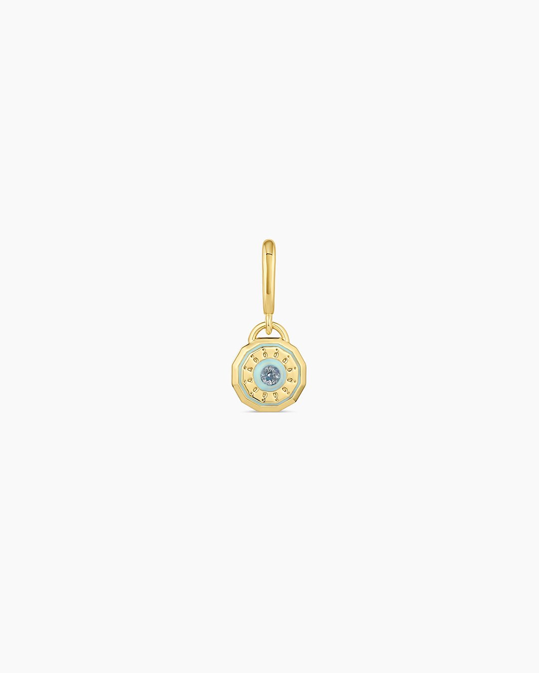 Birthstone Parker Charm || option::18k Gold Plated, Aquamarine - March