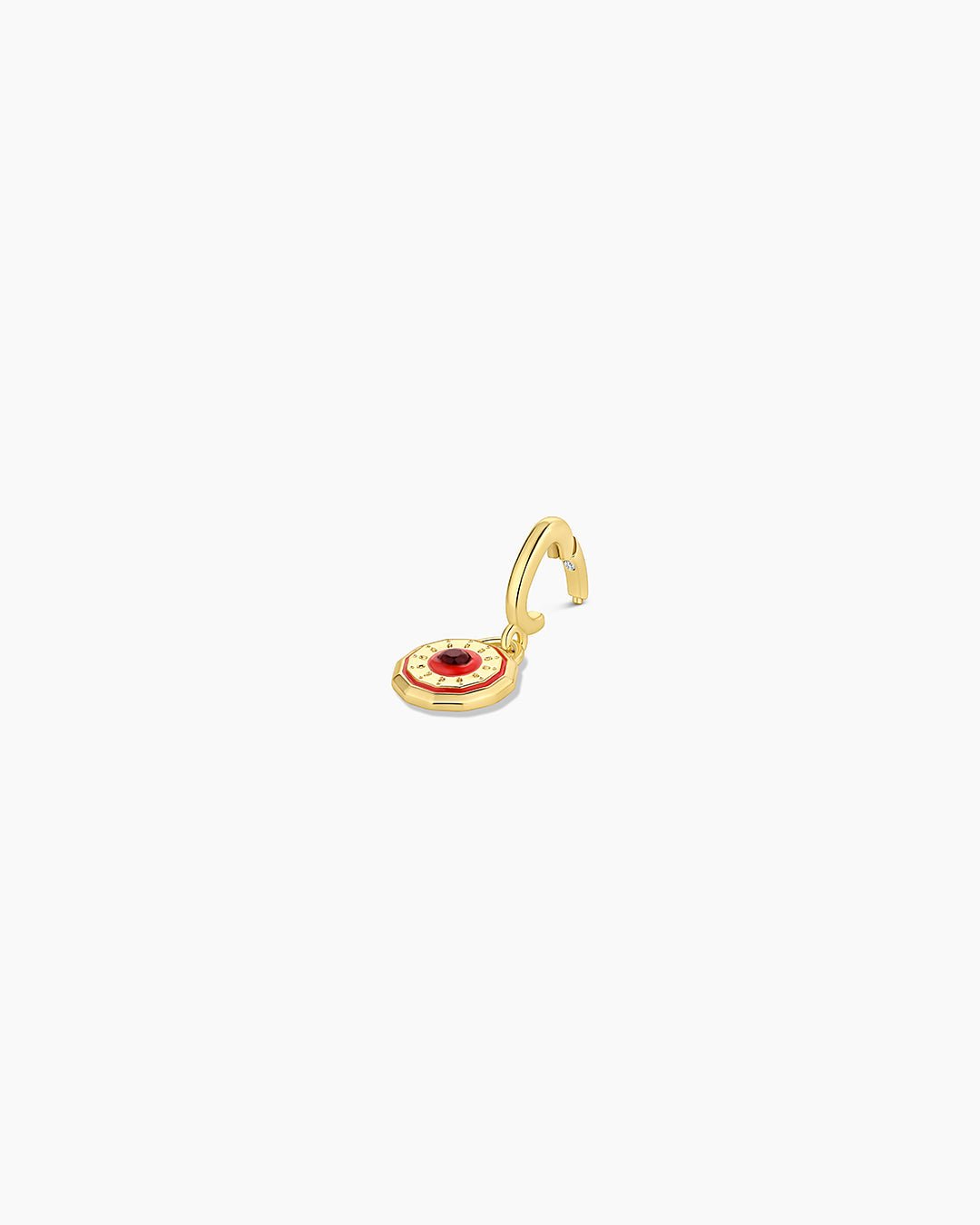 Birthstone Parker Charm || option::18k Gold Plated, Garnet - January