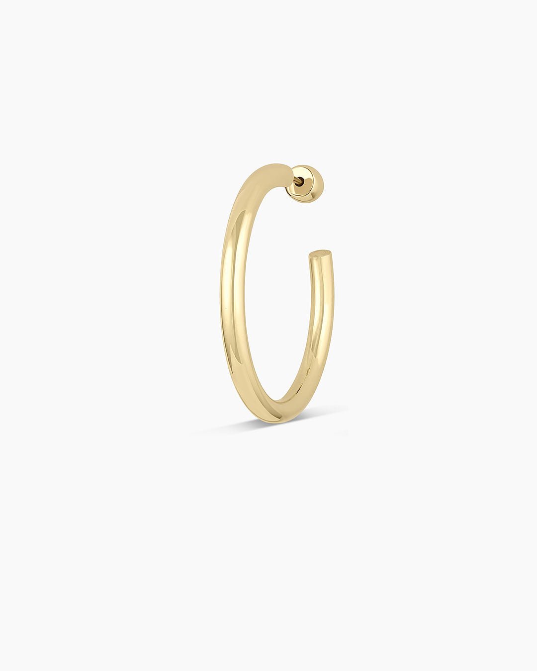 14k Gold Carter Hoops || option::14k Solid Gold, 30mm