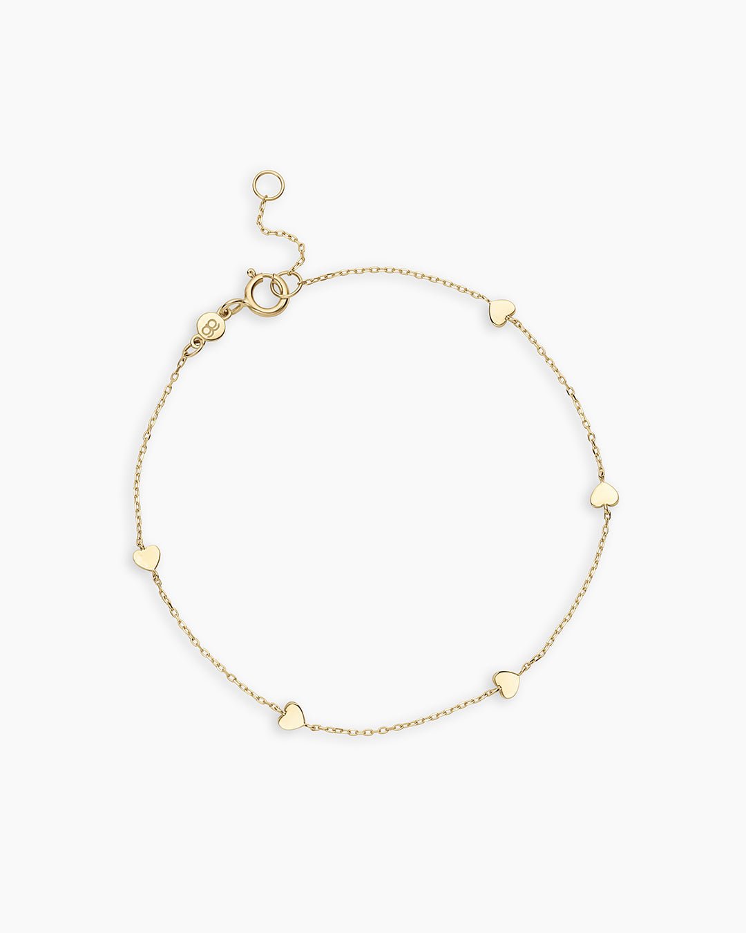 14k Gold Amour Heart Bracelet || option::14k Solid Gold