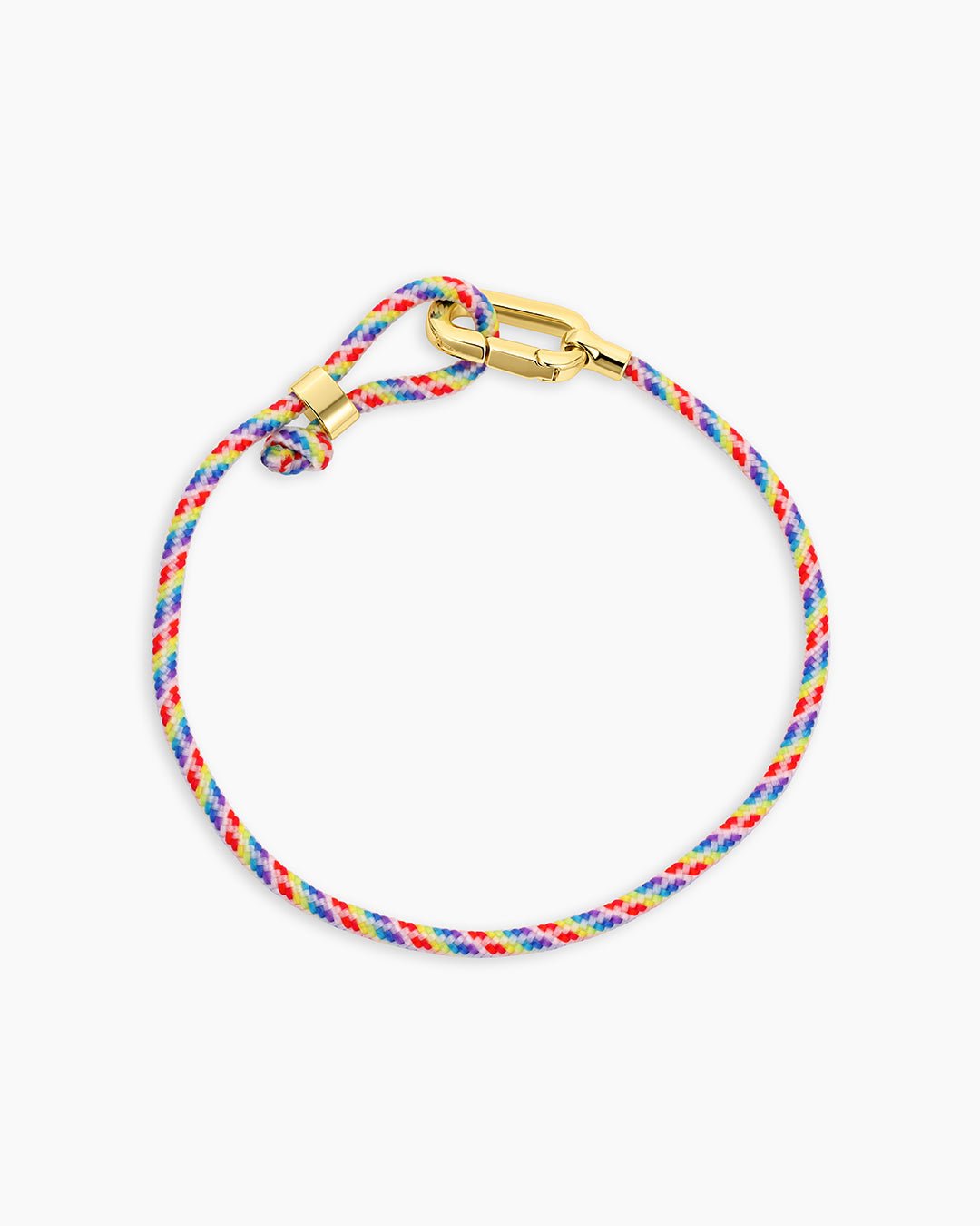 Link Paracord Bracelet || option::Mixed Brights, 18k Gold Plated