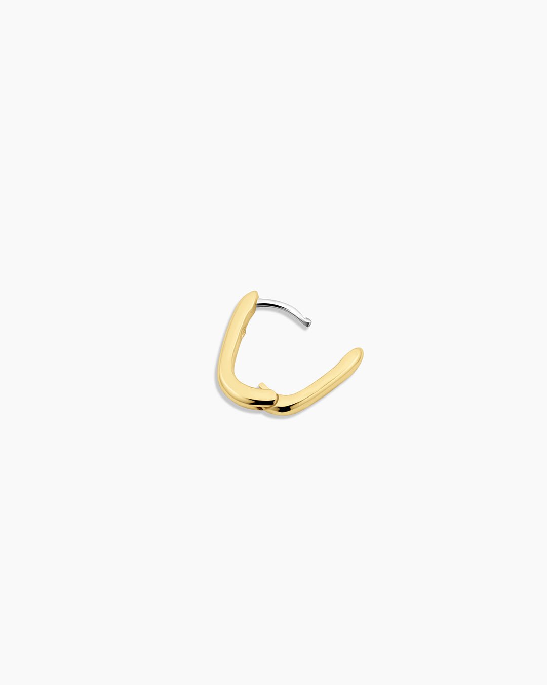 Lou Link Charm Huggie || option::18k Gold Plated