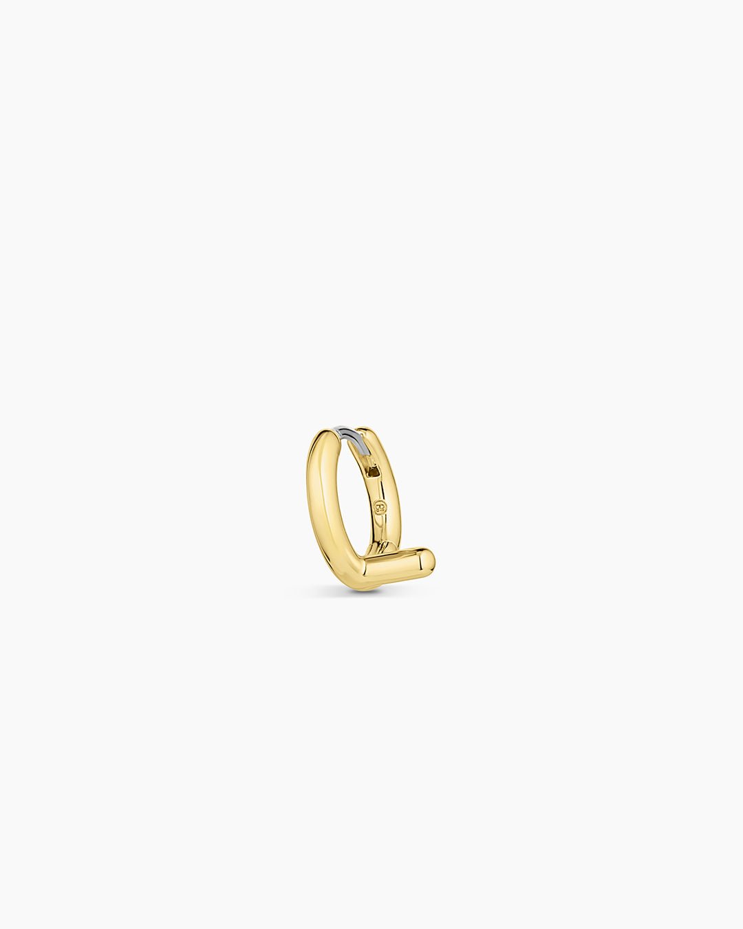 Alphabet Huggie || option::18k Gold Plated, L