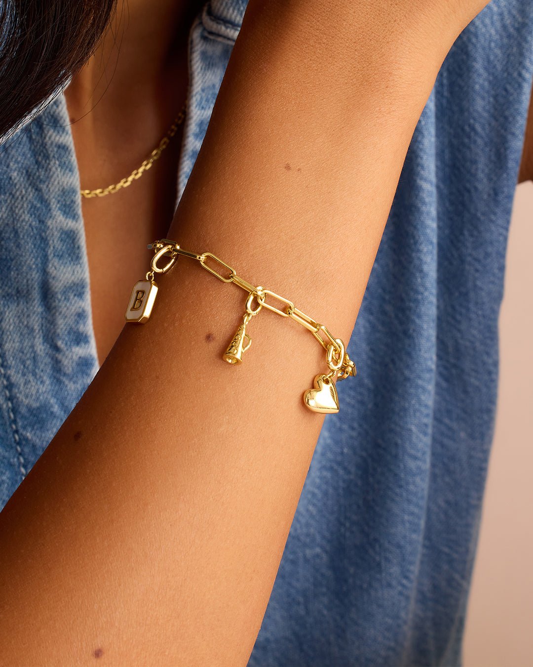 Varsity Parker Charm || option::18k Gold Plated, Cheer