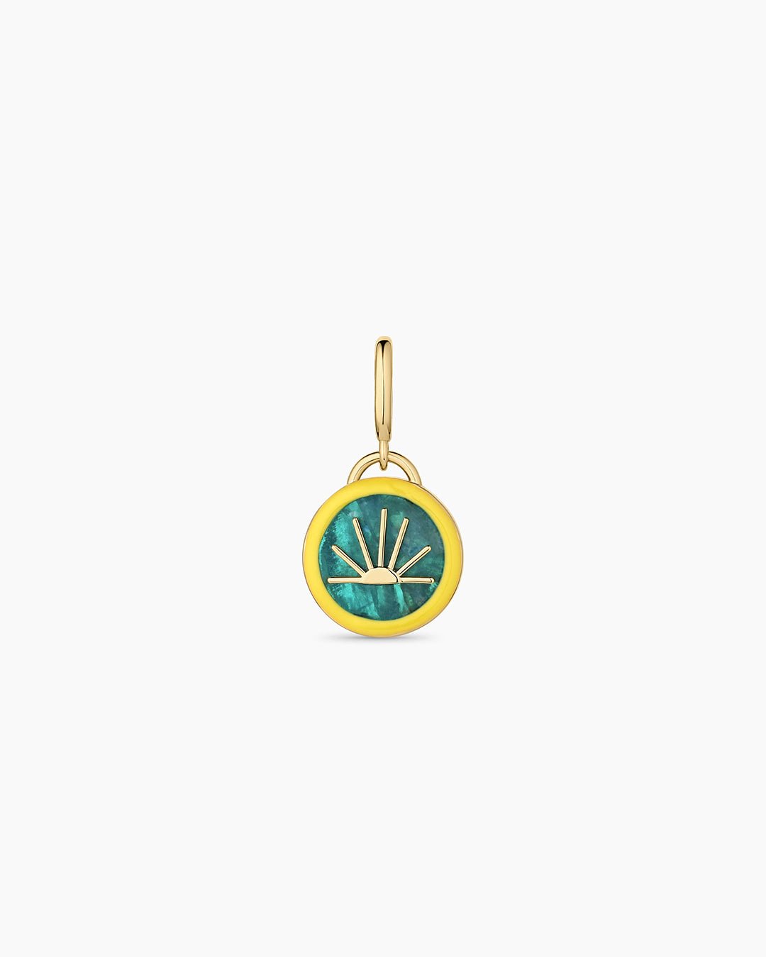 Power Gemstone Inspiration Parker Charm || option::18k Gold Plated, Apatite