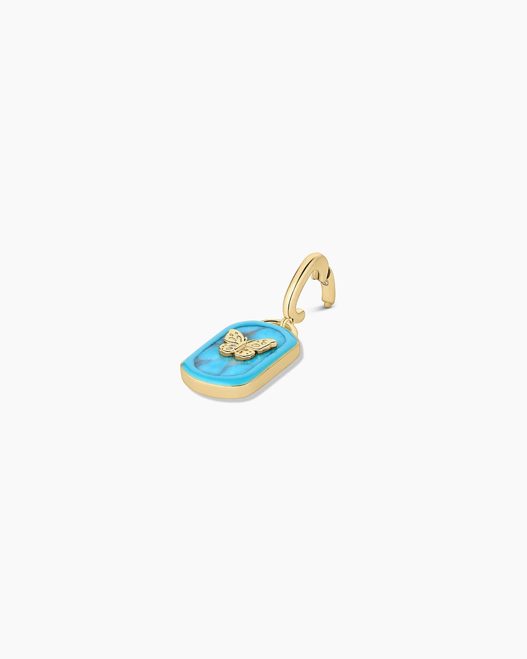 Power Gemstone Healing Parker Charm || option::18k Gold Plated, Turquoise