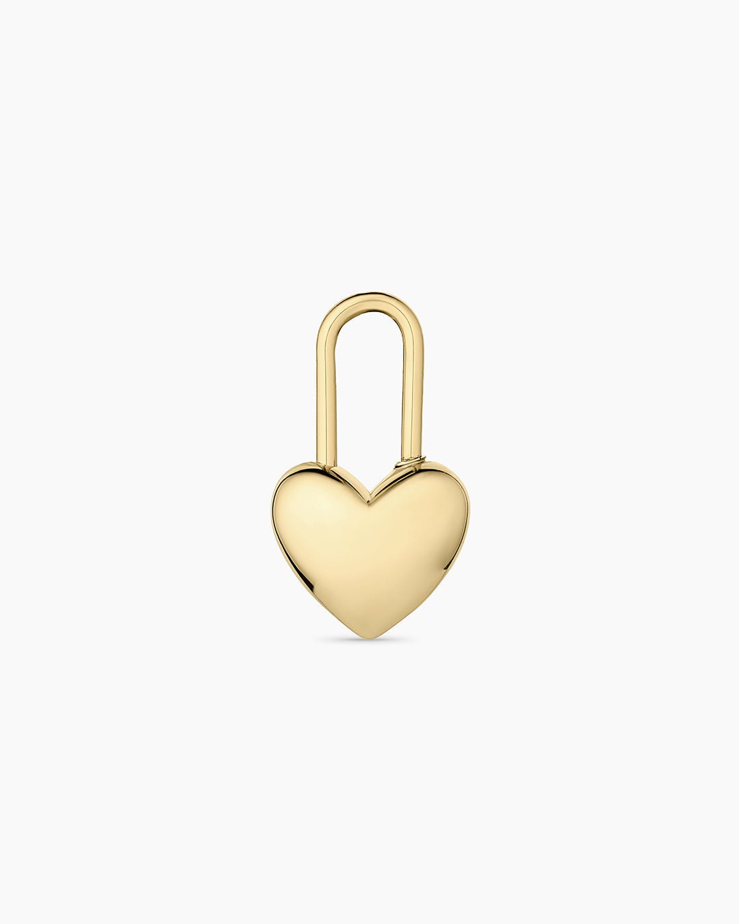 Heart Padlock Charm || option::18k Gold Plated