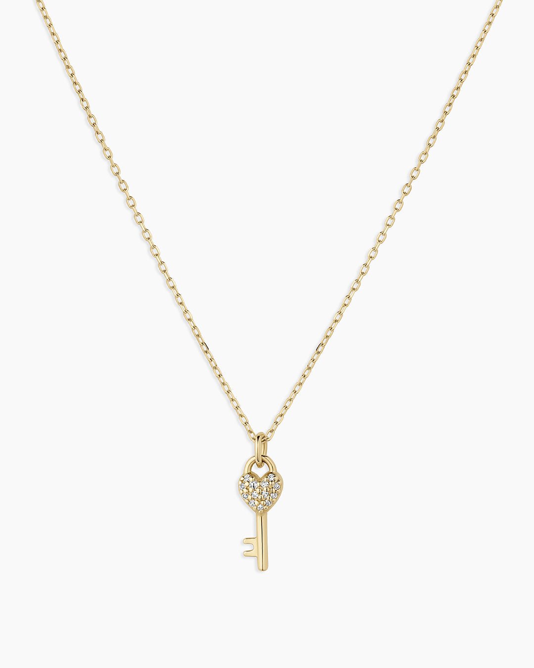 Diamond Bond Key Necklace || option::14k Solid Gold