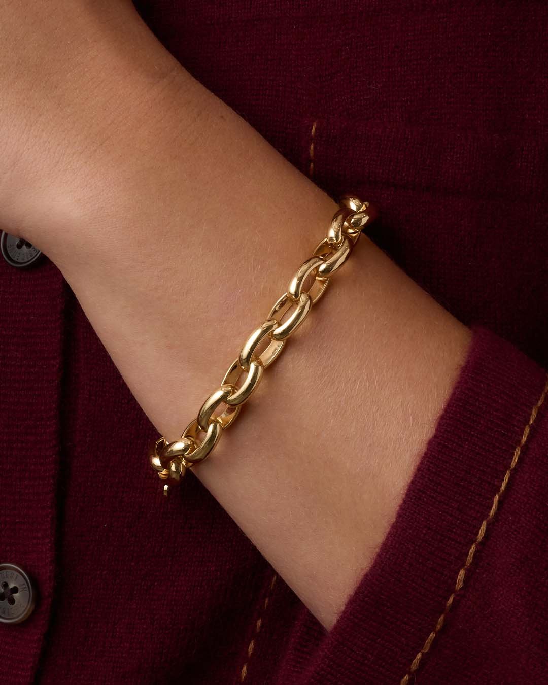 Avery Statement Bracelet || option::18k Gold Plated 