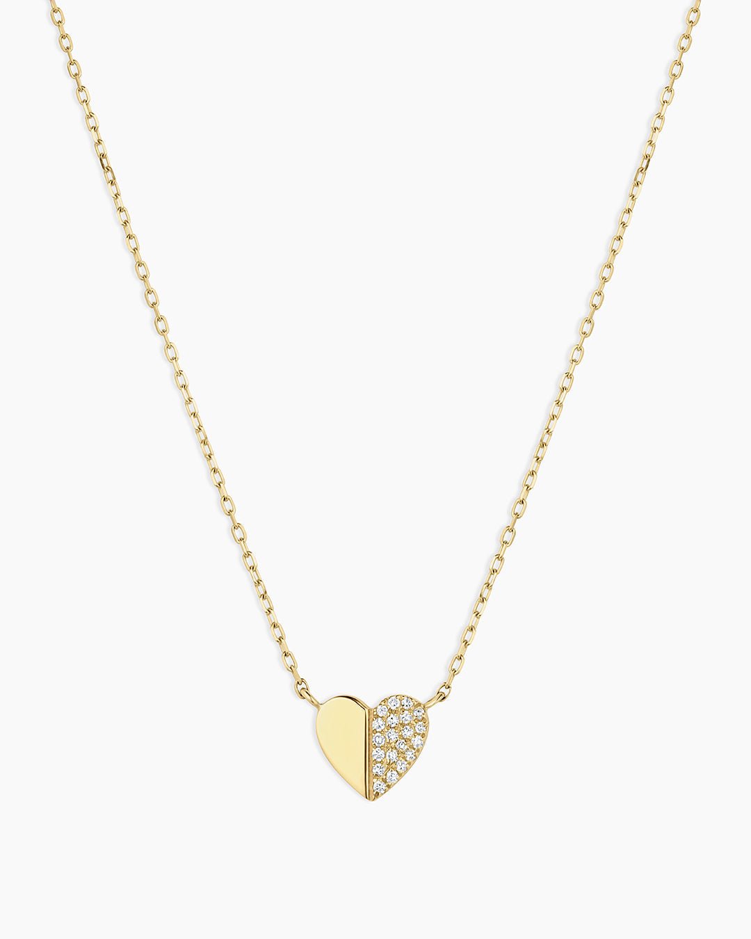 Diamond Bond Necklace || option::14k Solid Gold, Single - Diamonds Right