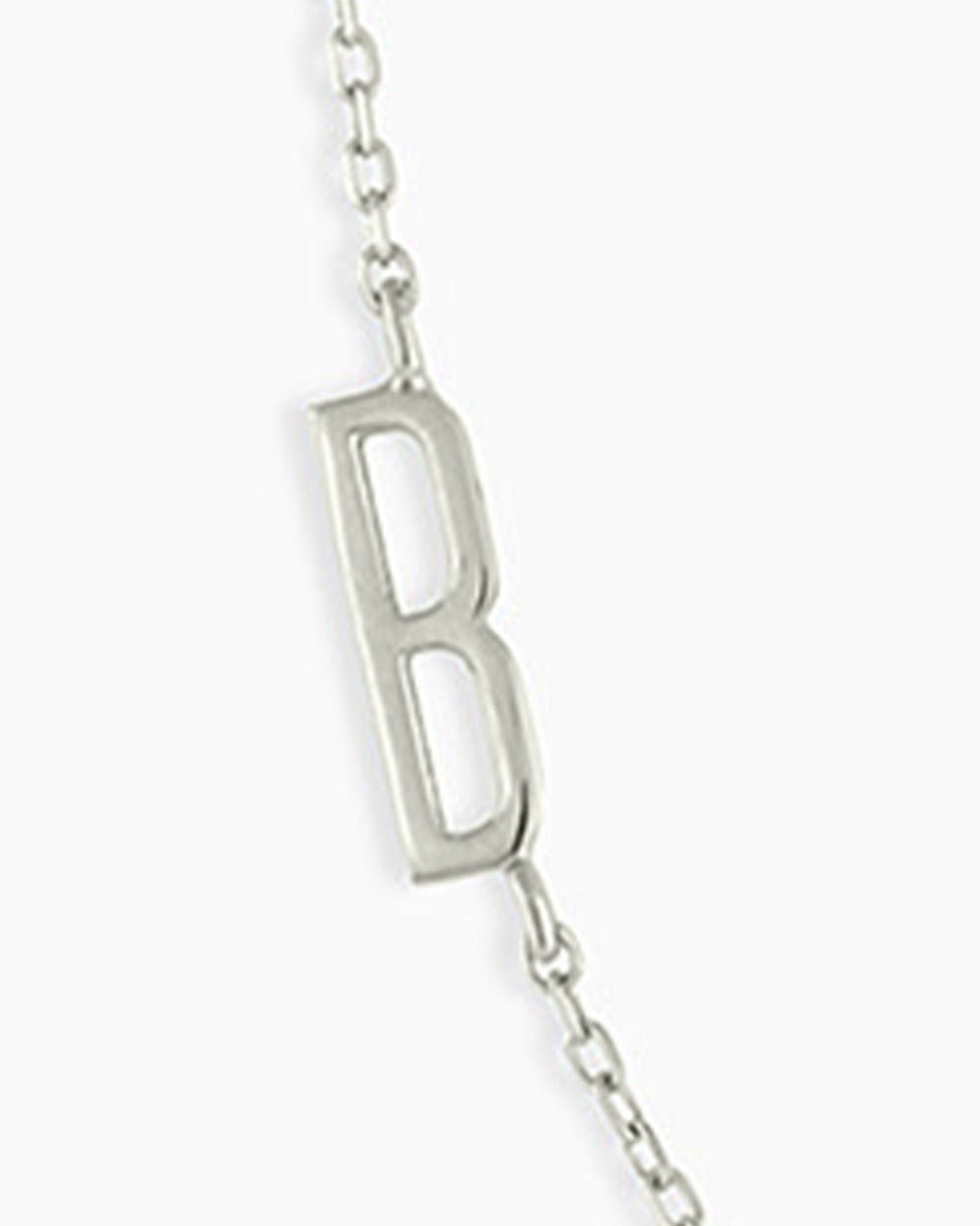 white gold initial necklace