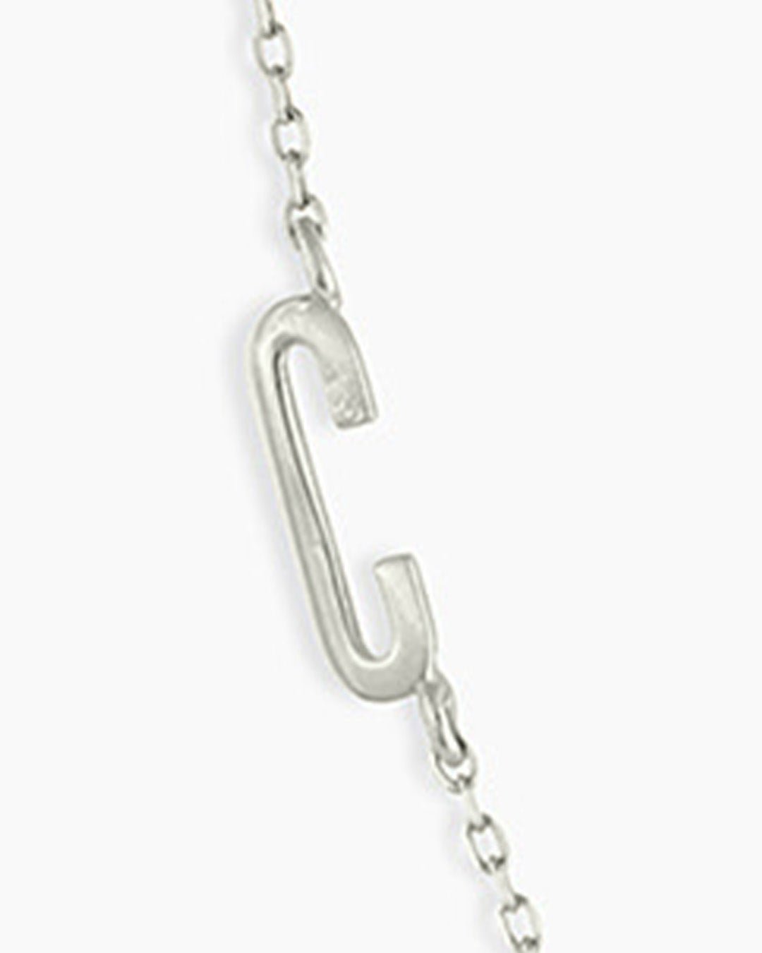 white gold initial necklace