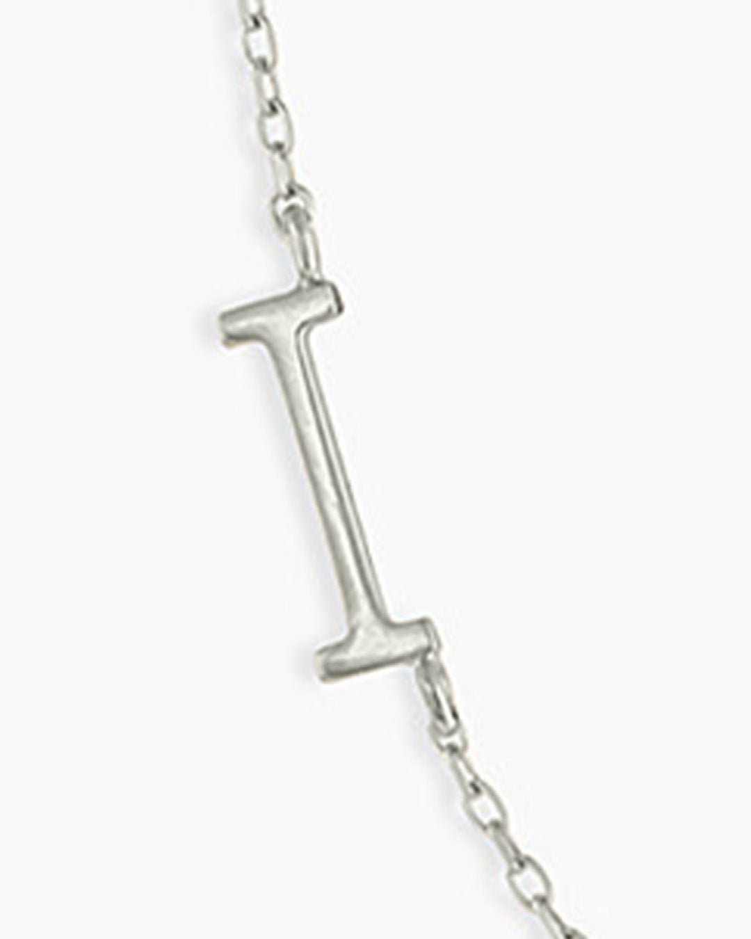 white gold initial necklace