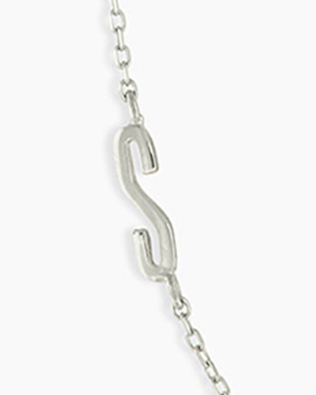 white gold initial necklace