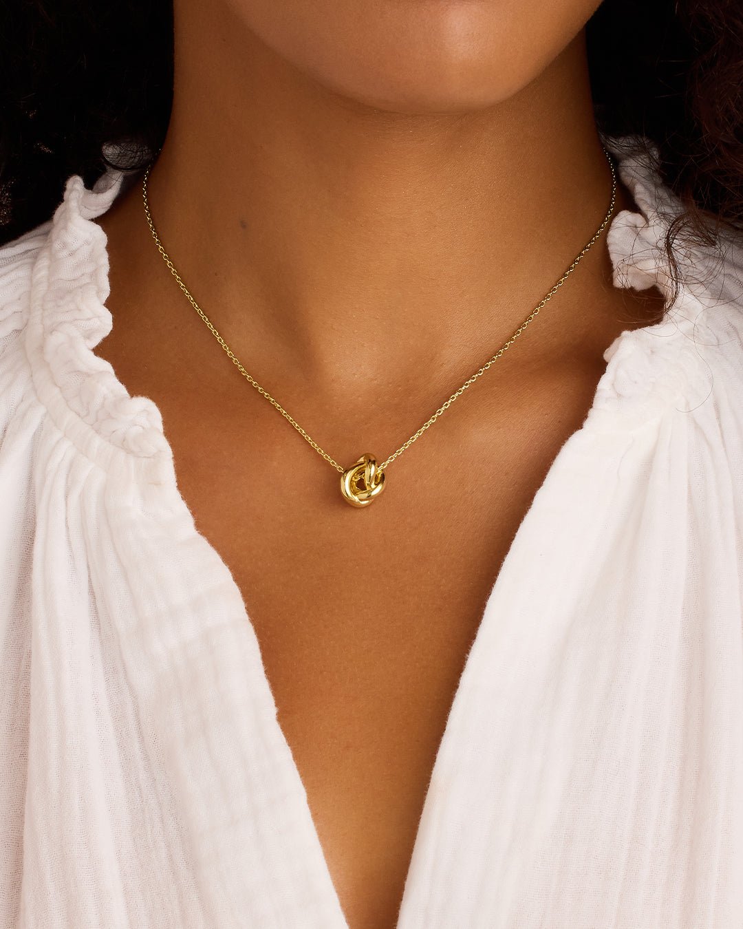 Infinity Knot Necklace || option::18k Gold Plated